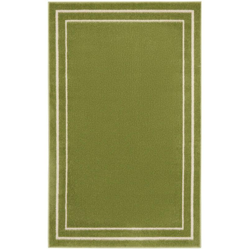 Nourison Essentials 3' x 5' Green Ivory Contemporary Indoor/Outdoor Rug