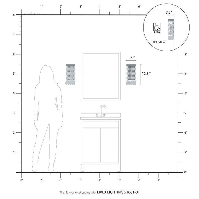 Livex Lighting Elizabeth 1 - Light Wall Light in  Antique Brass