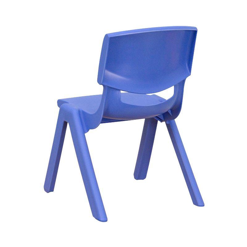 Flash Furniture 2 Pack Blue Plastic Stackable School Chair with 10.5'' Seat Height