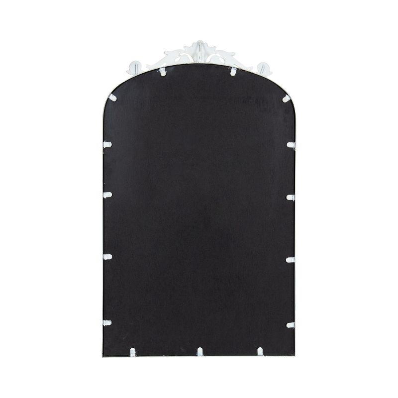 19"x31" Arendahl Traditional Arch Decorative Wall Mirror White - Kate & Laurel All Things Decor: Luxury Glam Style, No Assembly Required