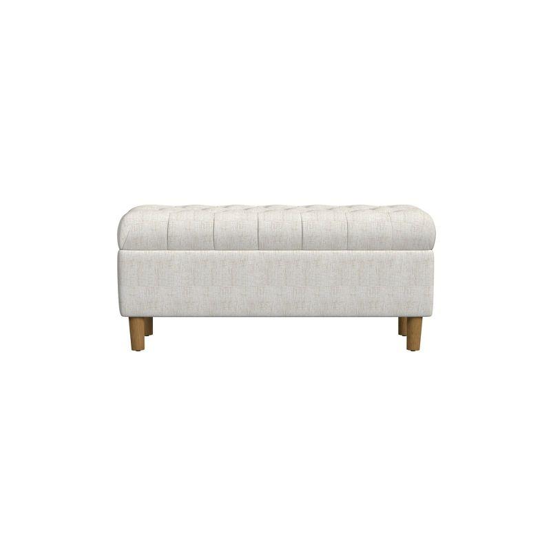 HomePop Polyester Upholstered Storage Bench