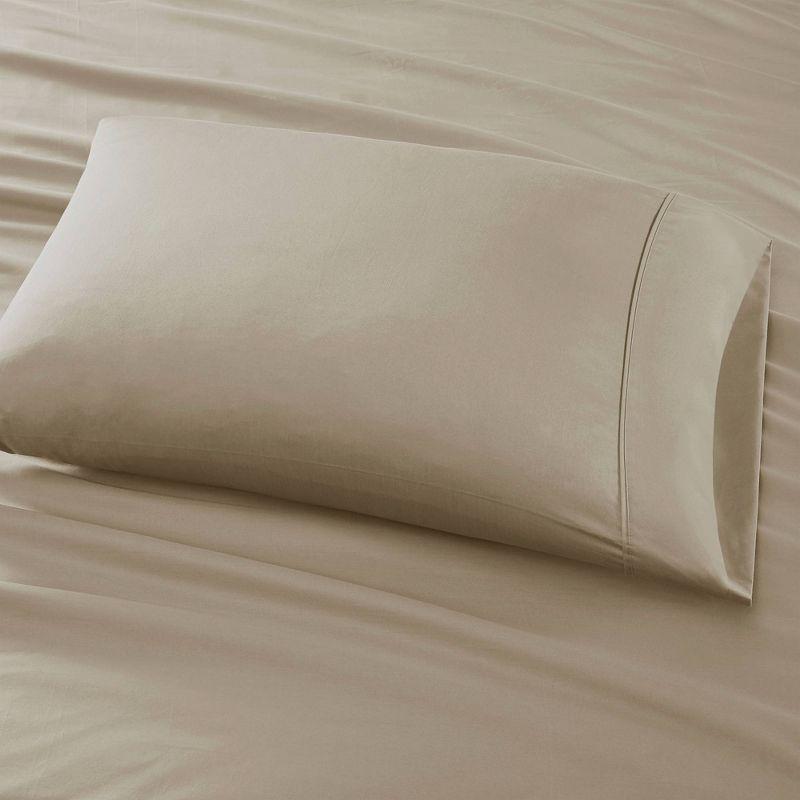 Queen Khaki Cotton Blend 525 Thread Count Sheet Set