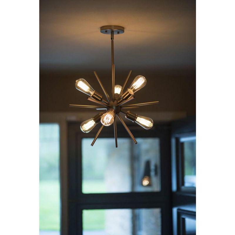 Vaxcel Estelle 6 - Light Pendant in  Natural Brass