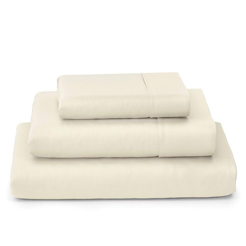 Cosy House Collection Luxury Rayon Derived from Bamboo Bed Sheet Set - Silver, Full