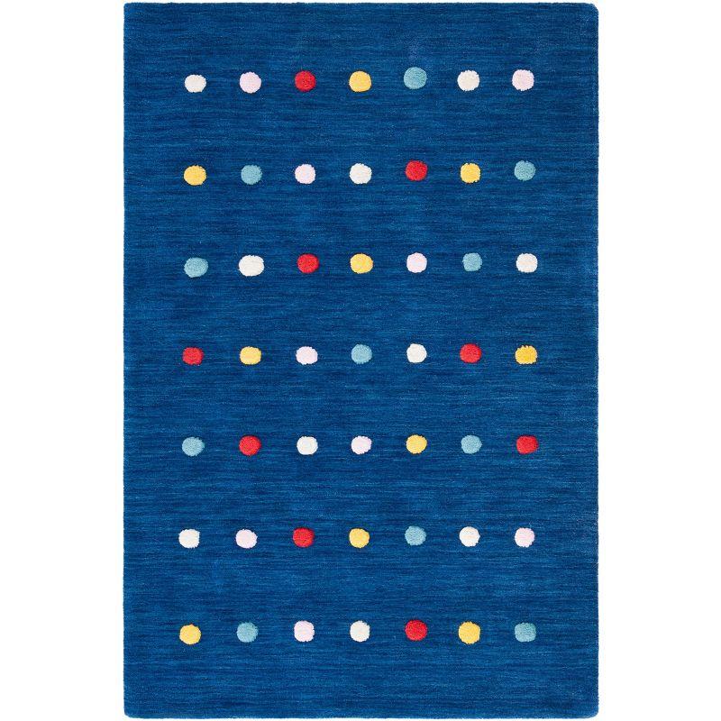 Safavieh Kids SFK804 Hand Loomed Area Rug - Navy - 3'x5' - Safavieh.