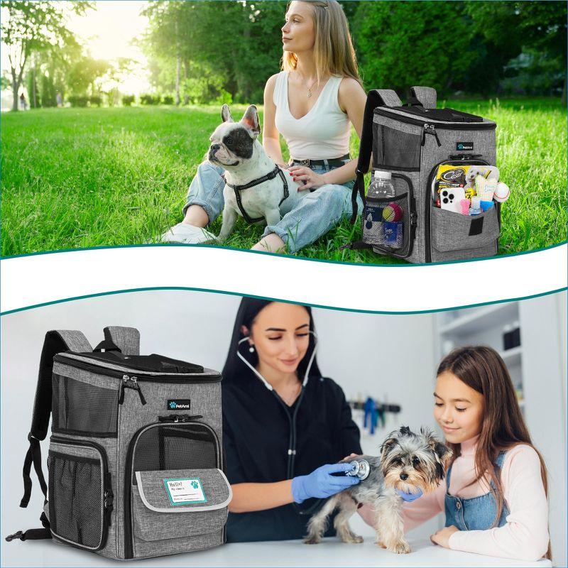 PetAmi Dog Backpack Carrier, Airline Approved Cat Backpacks Carrying Pet Back Pack, Ventilated Soft Sided Bookbag Travel Hiking Camping