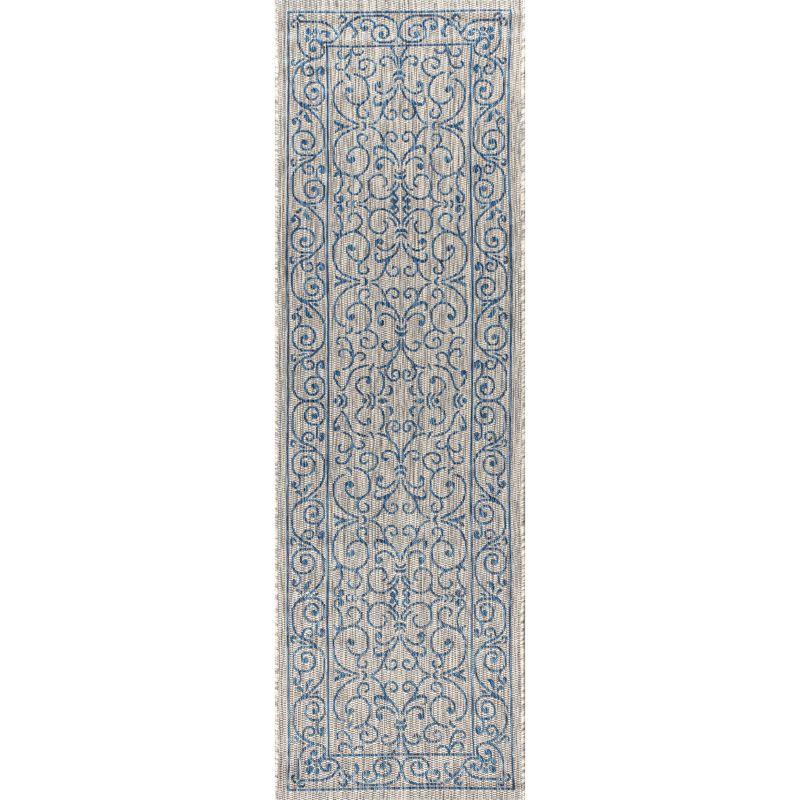 Charleston Vintage Filigree Textured Weave Indoor/Outdoor Area Rug  - JONATHAN Y