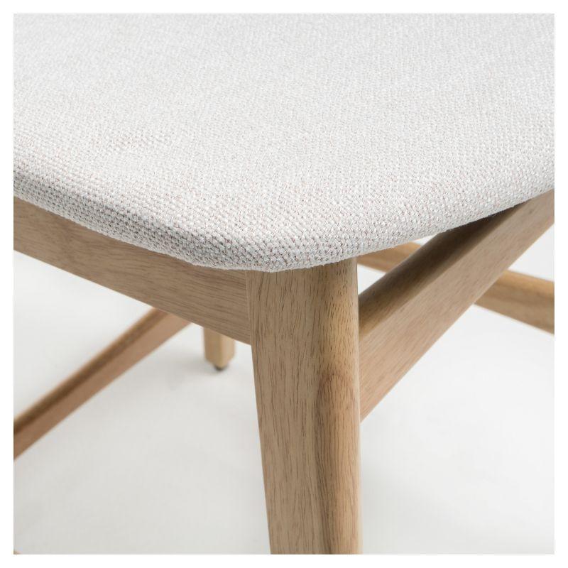 Set of 2 24" Gavin Natural Frame Counter Height Barstools Dark Gray - Christopher Knight Home: Upholstered, Rubberwood Legs