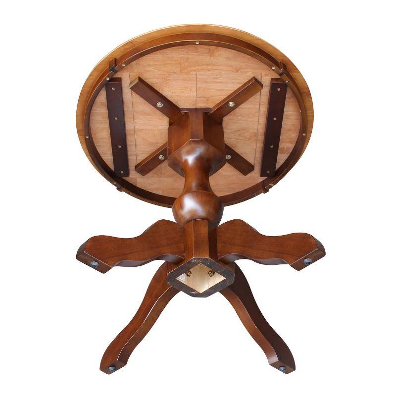 International Concepts 30" Round Top Pedestal Table-28.9" H, Cinnamon/Espresso