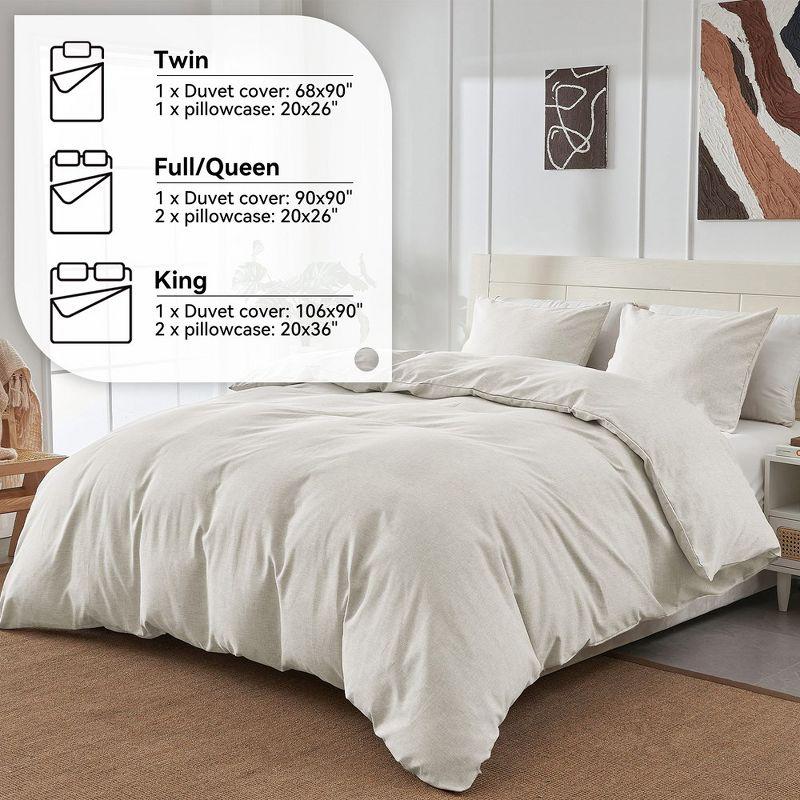 Faux Linen Duvet Cover Set