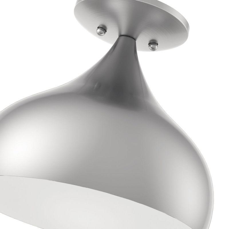 Livex Lighting Amador 1 - Light Semi-Flush Mount in  Brushed Nickel