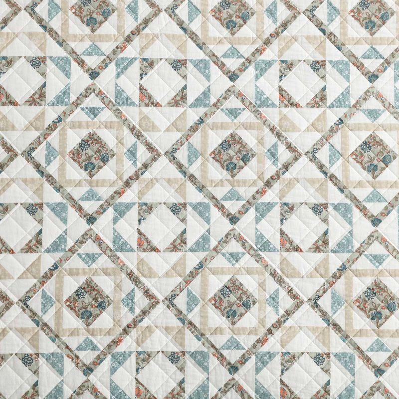 Wrangler Wrangler Annie Blue Cotton Reversible Quilt Set