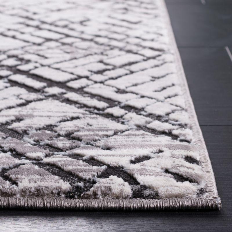 Amelia ALA275 Power Loomed Area Rug - Gray/Charcoal - 6'7"x6'7" - Safavieh.