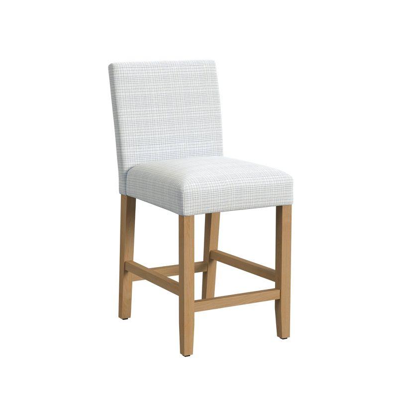 Classic Mini Grid Pattern Upholstered Counter Height Barstool - HomePop