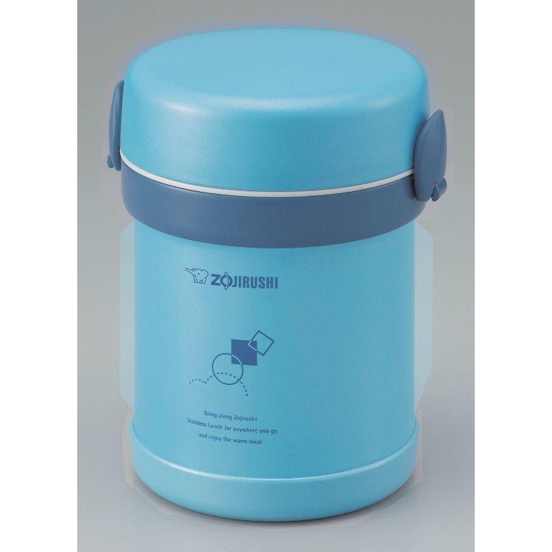 Zojirushi Ms. Bento 21oz Stainless Lunch Jar - Aqua Blue: Microwave Safe Food Storage Containers & Utensil Set