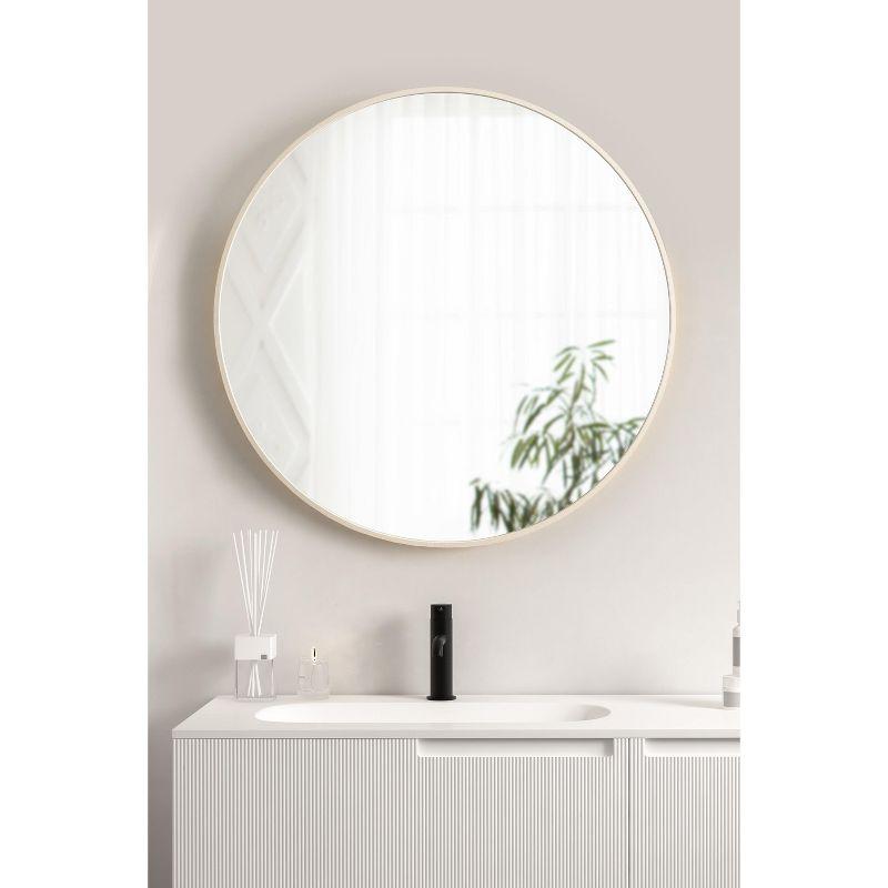 Kate and Laurel Zayda Metal Round Mirror