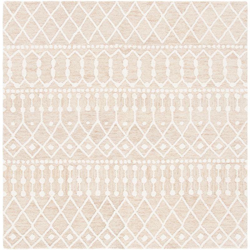 Blossom BLM115 Hand Tufted Area Rug - Beige/Ivory - 6'x6' - Safavieh.