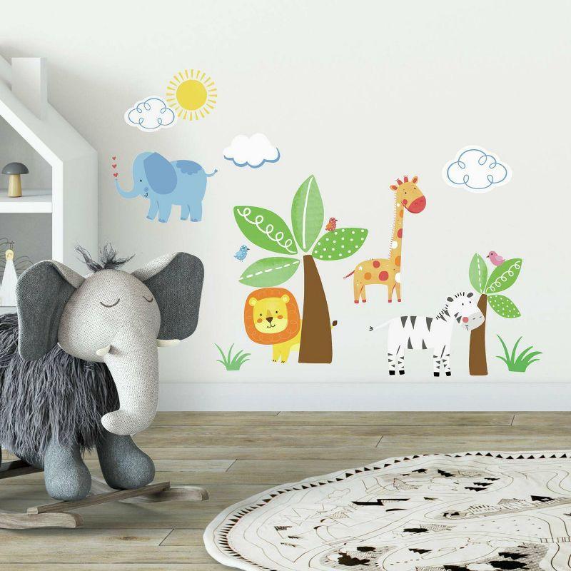 RoomMates Jungle Friends Peel and Stick Wall Decal