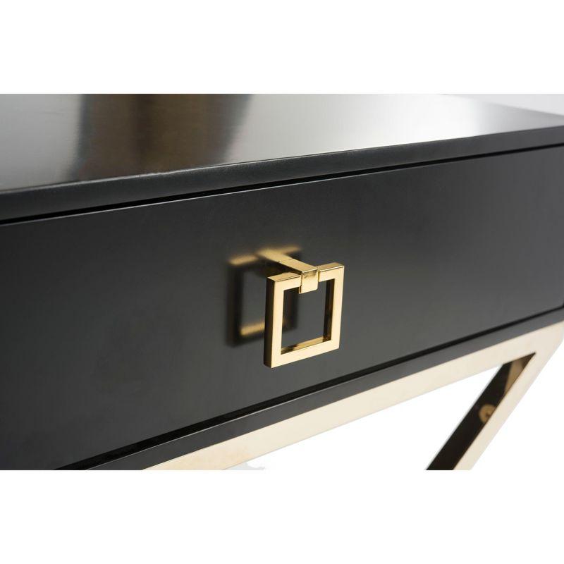 Zarina Modern Cross Leg End Table - Black - Safavieh.