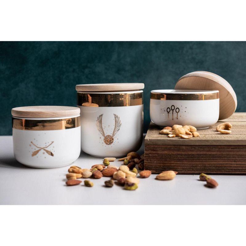 Ukonic Harry Potter Quidditch Ceramic Storage Jar Containers | Set of 3