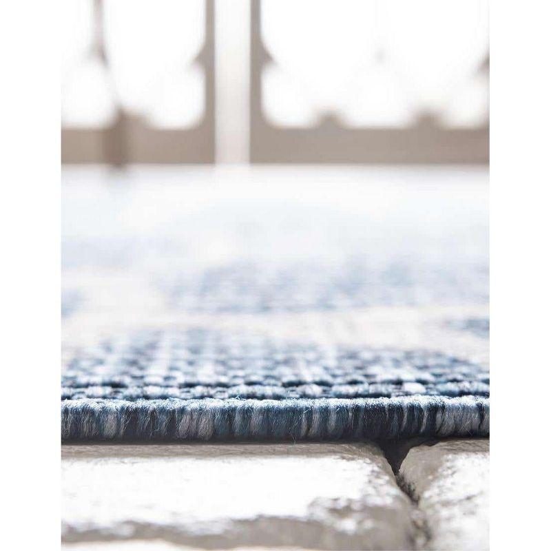 Unique Loom 9' 0 x 12' 2 Rectangle Indoor/Outdoor Safari Blue Area Rug