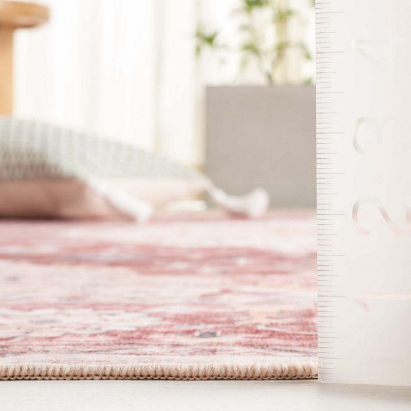 Arizona ARZ517 Power Loomed Machine Washable Area Rug - Light Red/Beige - 5'x8' - Safavieh.