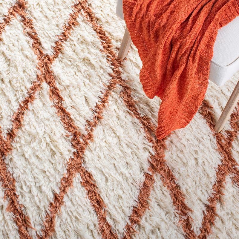 Kenya KNY712 Hand Knotted Area Rug - Ivory/Terracotta - 6'x9' - Safavieh