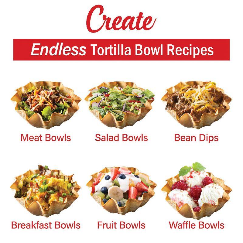 Brentwood TS-257R 10-In. Electric Tortilla Taco Bowl Maker, Red