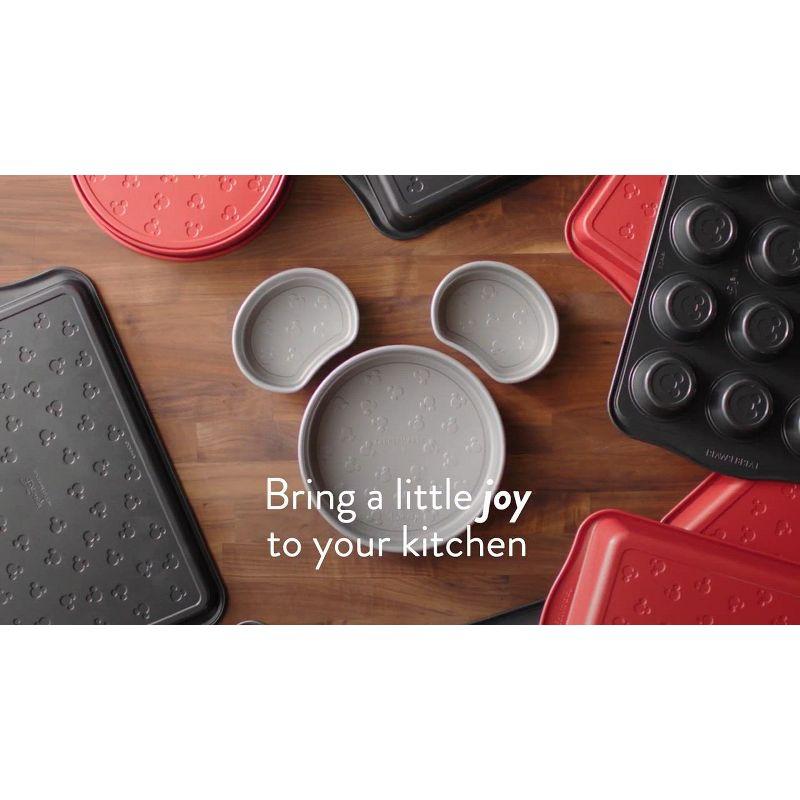 Red Nonstick 12-Cup Mickey Mouse Muffin Pan