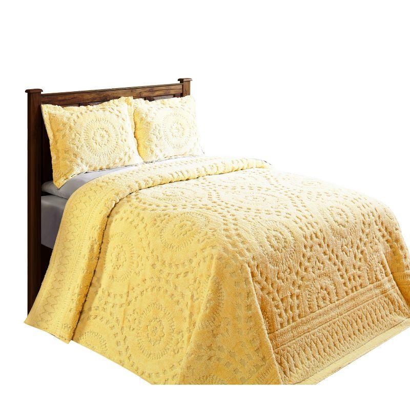 Better Trends Rio 100% Premium Cotton Chenille Tufted Bedspread, Soft & Luxurious Feel, Perfect for Gifting, All Seasons Machine Washable Coverlet