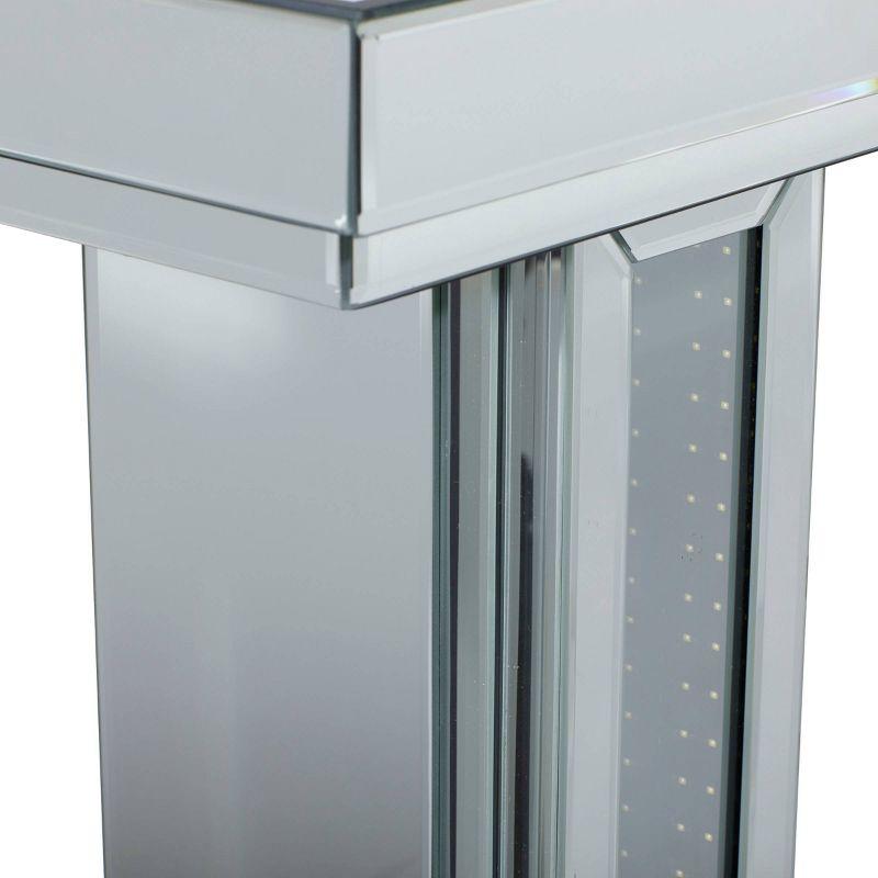 Glam Wood Console Table Silver - Olivia & May: Mirrored, Fixed Shelf, Indoor Use