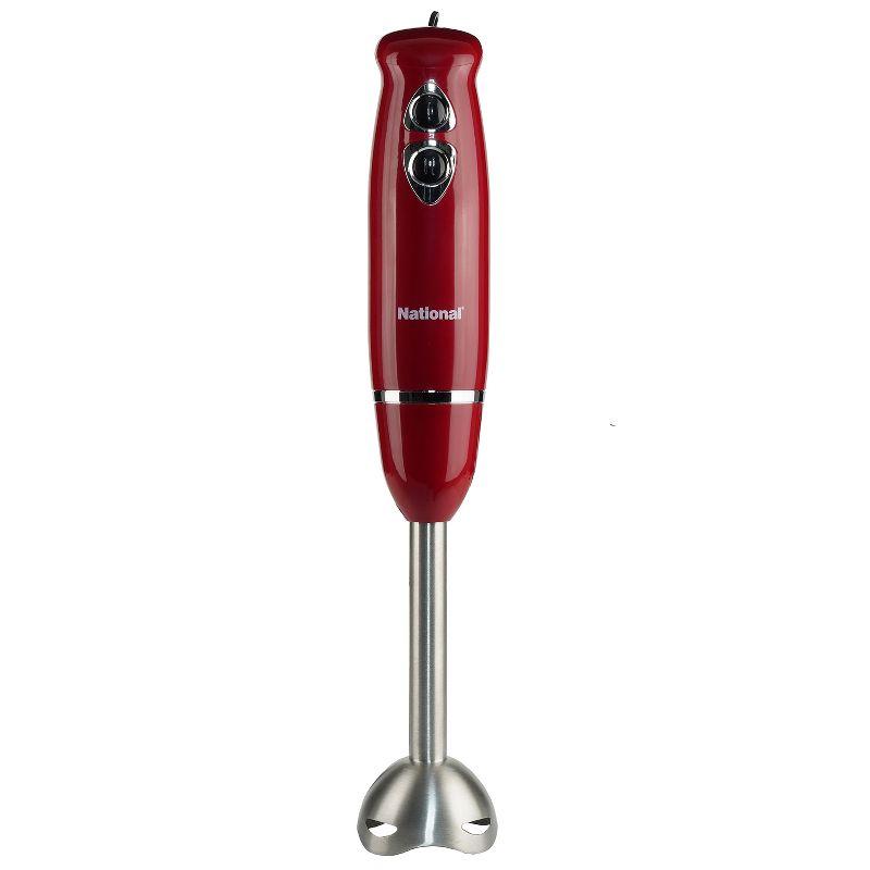 National® 500-Watt Multi-Purpose 4-in-1 Immersion Blender with Attachments (Red)