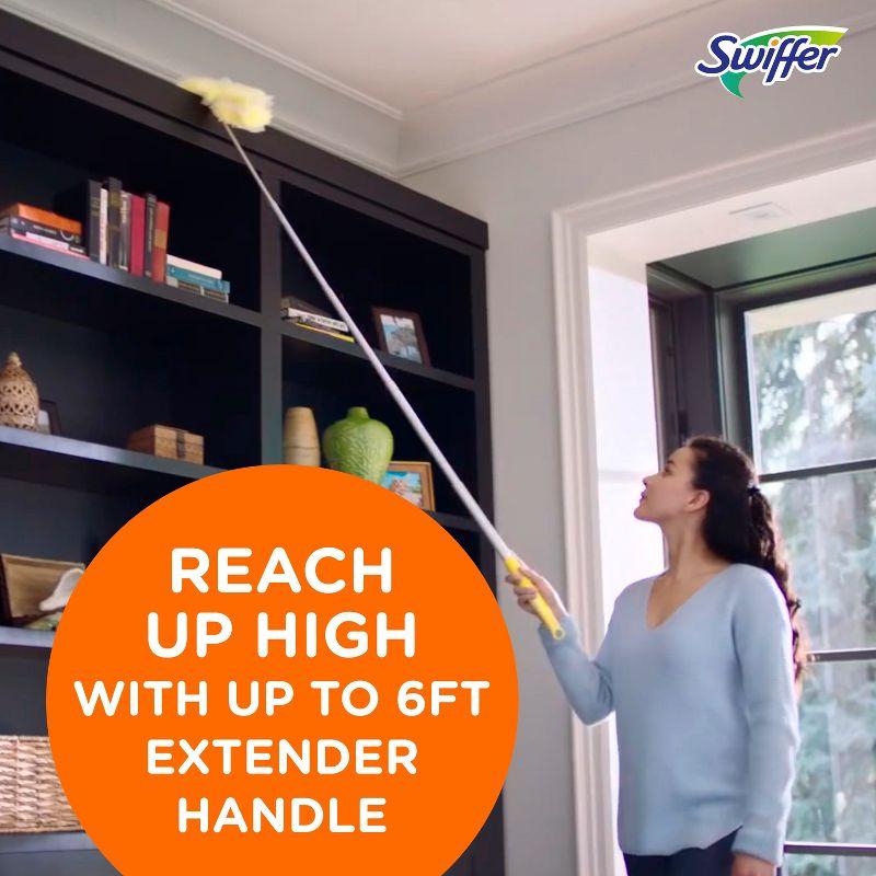 Swiffer Dusters Heavy Duty Super Extendable Handle Dusting Kit(Extension Pole, Extendable Handle,4 Duster Refill) - 4ct