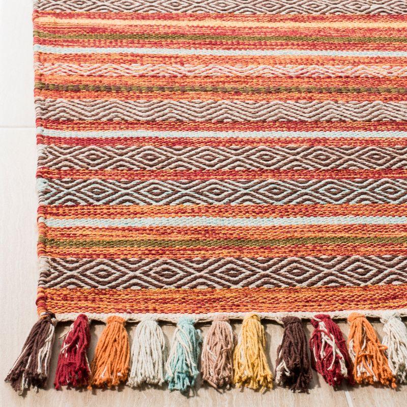 Coastal Breeze Multicolor Stripe Handwoven Cotton Runner Rug