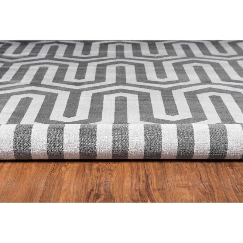 Modern Geometric Tufted Area Rug 5' x 7', Easy Care Gray