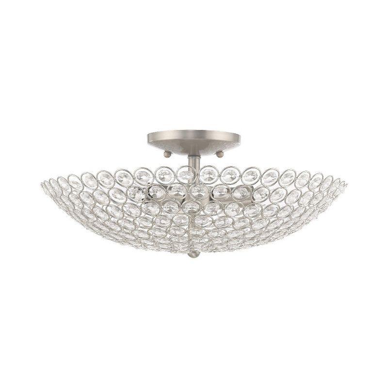 Livex Lighting Cassandra 3 - Light Flush Mount in  Brushed Nickel