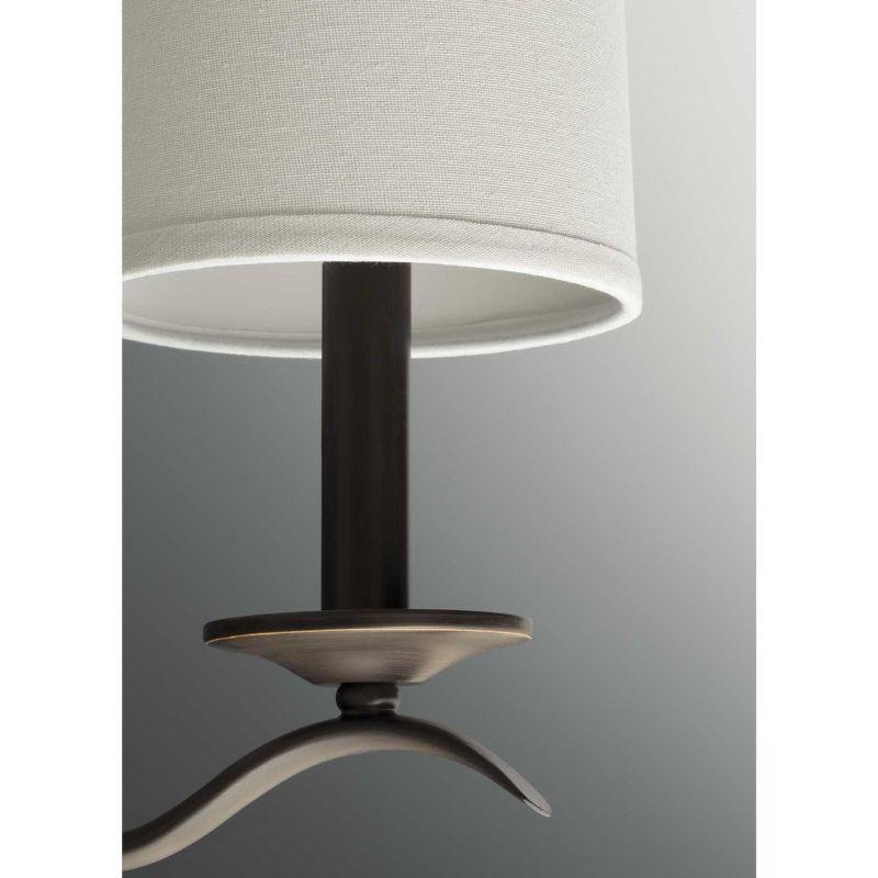 Progress Lighting Inspire 4-Light Wall Sconce, Brushed Nickel, Etched Glass Shades