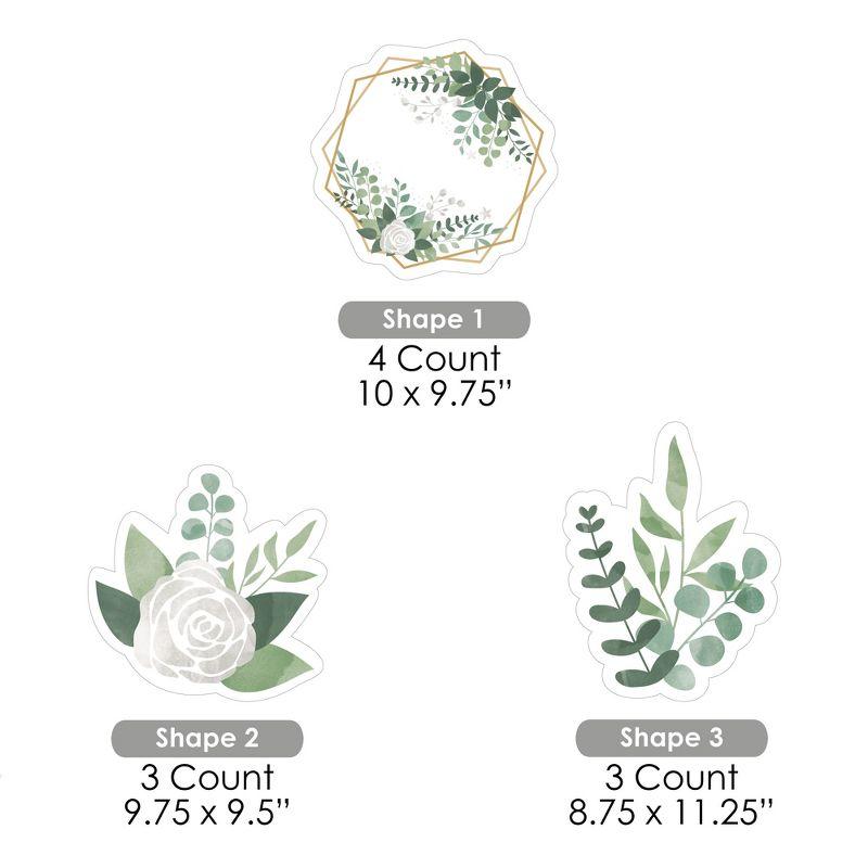 Big Dot of Happiness Boho Botanical - Lawn Decorations - Outdoor Greenery Party Yard Decorations - 10 Piece