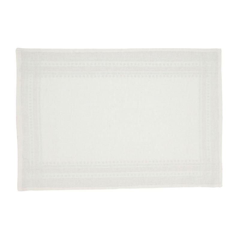 Joyful Holiday Stripe Placemat and Napkin Set (4 Placemats + 4 Napkins)