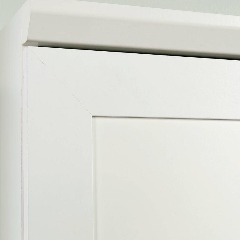 Sauder Homeplus Kitchen Storage Cabinet Soft White: 5-Shelf Utility Closet, Laminated Wood Composite