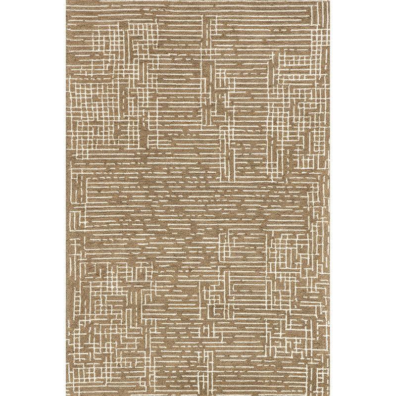 Natural Honey and Alabaster Wool Rectangular 10' x 14' Rug