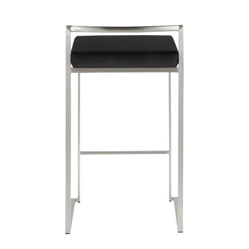 Set of 2 Fuji Contemporary Stackable Barstools - LumiSource