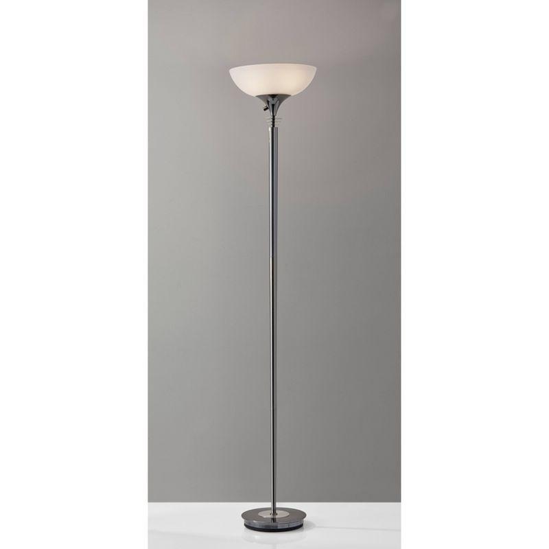 Metropolis 71.5" Black Nickel Torchiere Floor Lamp