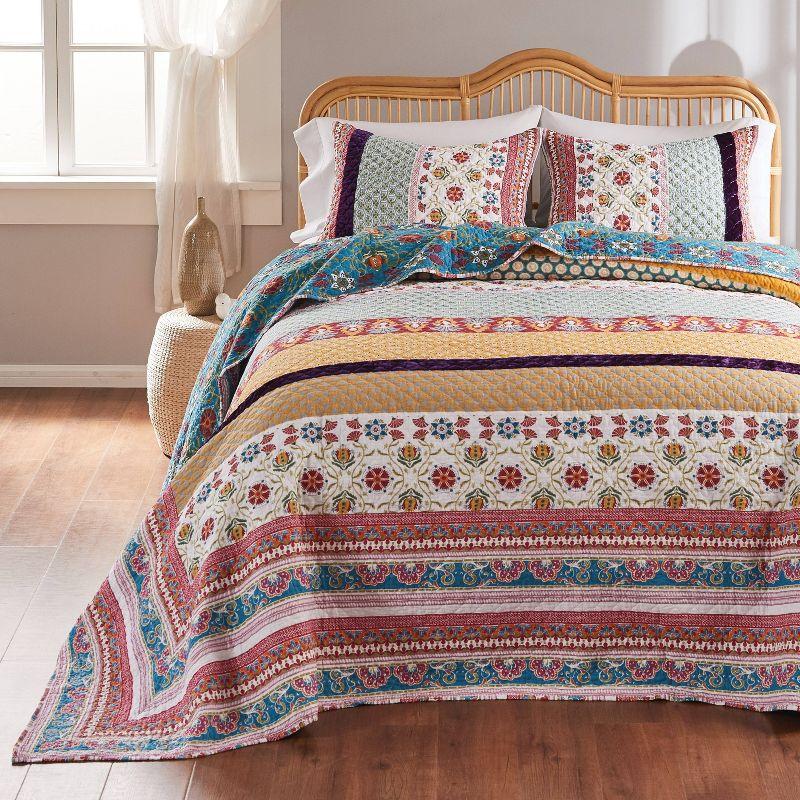 Thalia Boho Velvet Embellished Reversible Quilt Set