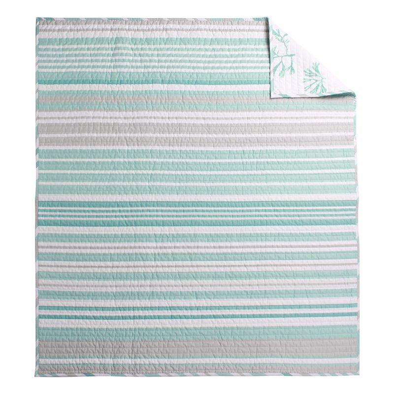 Truro Spa Stripe Quilted Throw - Levtex Home - Levtex Home