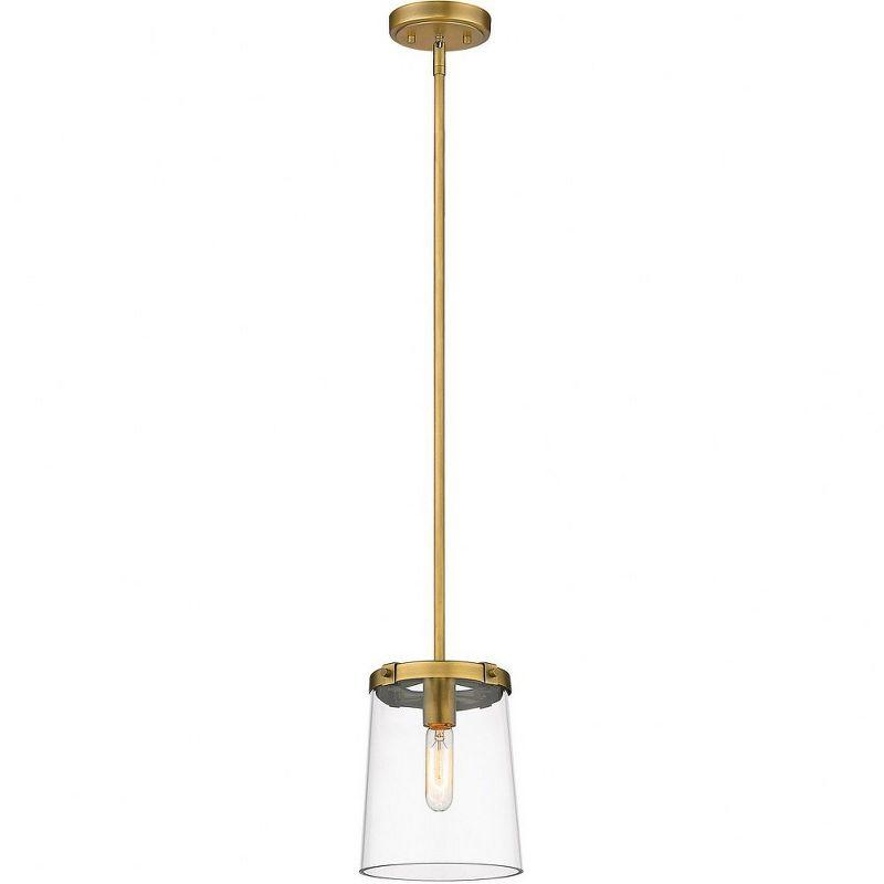 Callista 7.5'' Polished Nickel Mini Pendant with Clear Glass