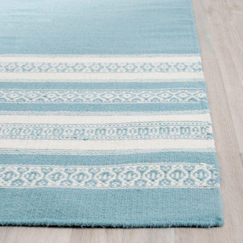 Dhurries DHU601 Hand Woven Area Rug - Turquoise - 3'x5' - Safavieh.