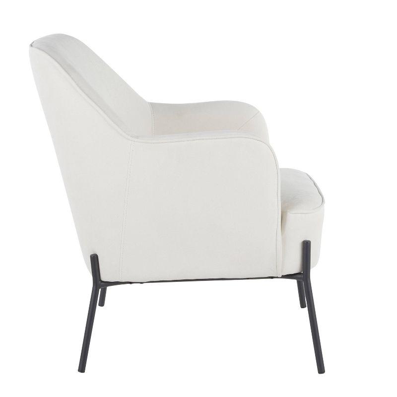 Daniella Cream Metal Contemporary Accent Arm Chair