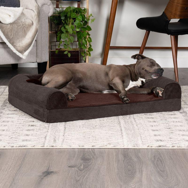 FurHaven Orthopedic Suede Pet Bed