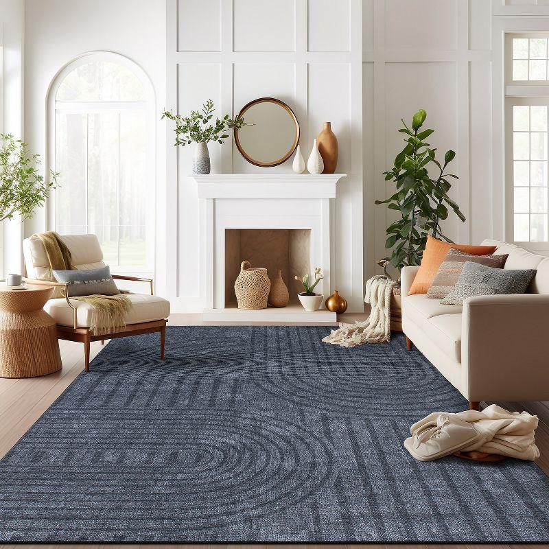 World Rug Gallery Contemporary Lines Machine Washable Area Rug